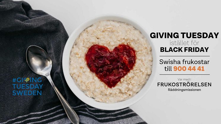 Giving Tuesday istället för Black Friday - tillsammans mot hemlöshet och social utsatthet