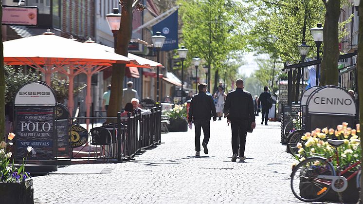 Gågata i Kristianstads innerstad.