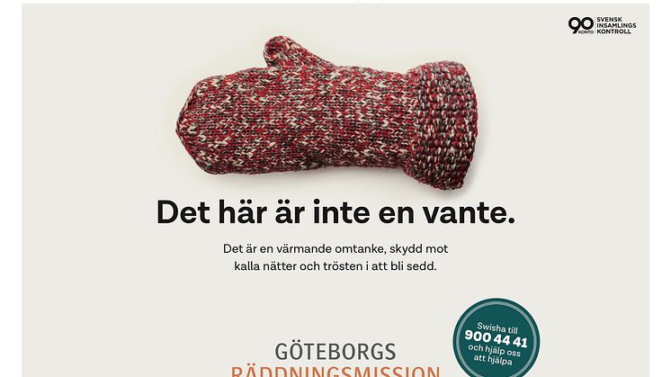 Göteborgs Räddningsmission lanserar årets julkampanj