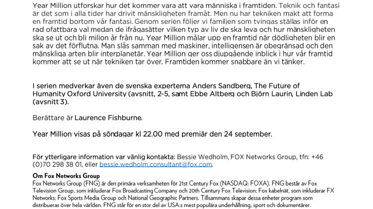 ​Year Million - ny serie om artificiell intelligens på National Geographic