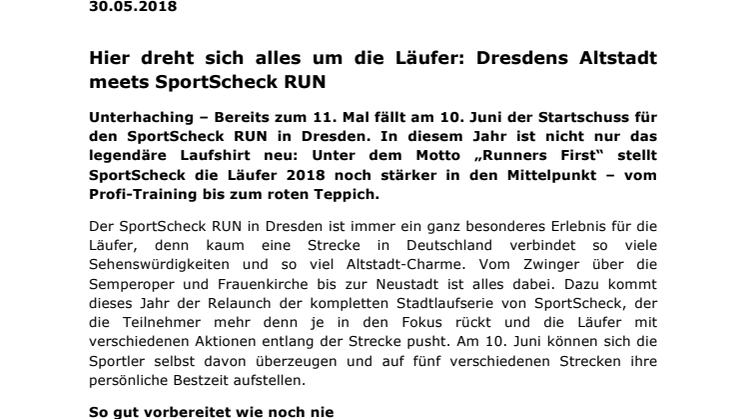 Hier dreht sich alles um die Läufer: Dresdens Altstadt meets SportScheck RUN
