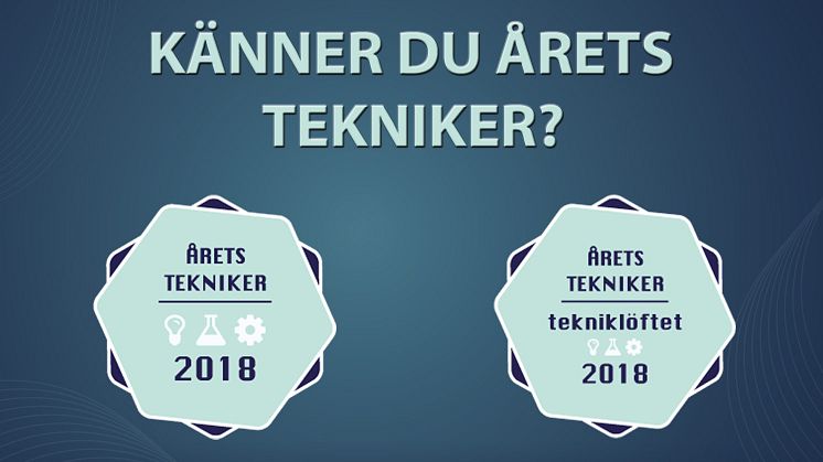 Nominera din kandidat på aretstekniker.se