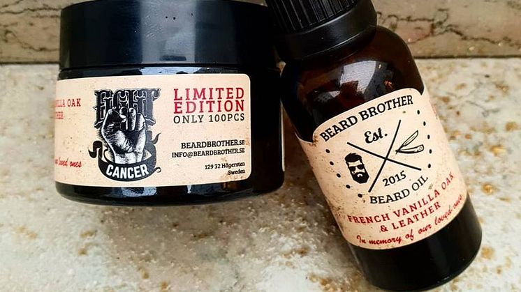 Beard Brother "Fight Cancer Limited Edition" skäggolja och skäggvax