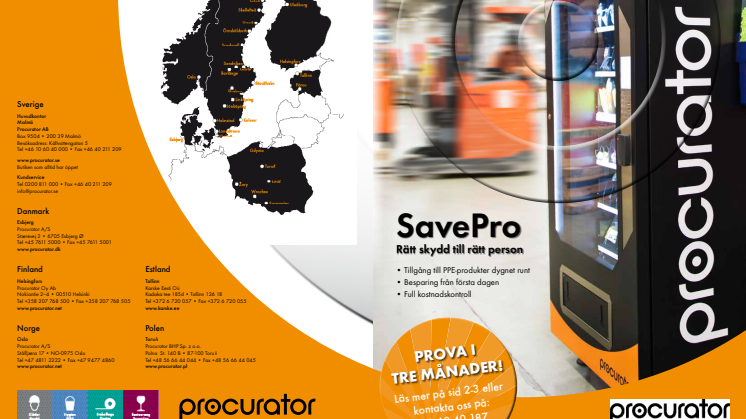 Broschyr: SavePro Vending machine, SaveRent och SaveBox