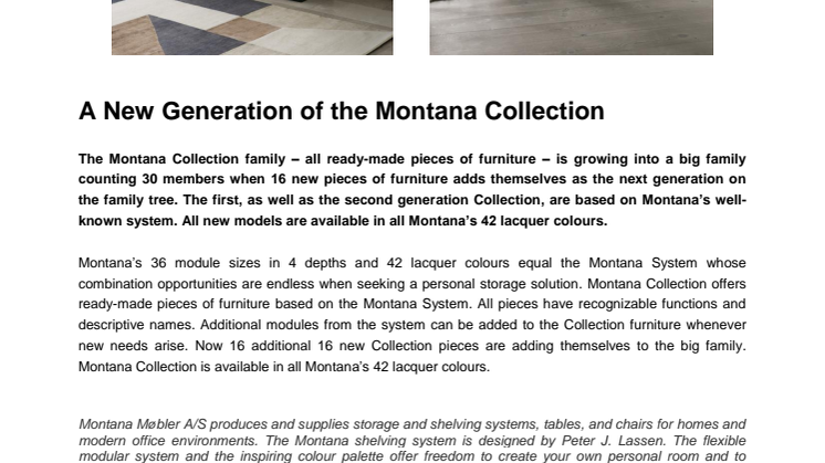 A New Generation of the Montana Collection   