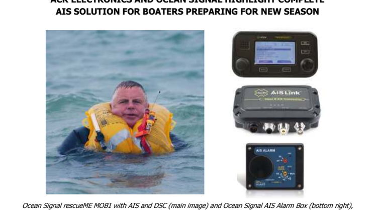 ACR Electronics Inc: Highlight Complete AIS Solution for Boaters Preparing for New Season  