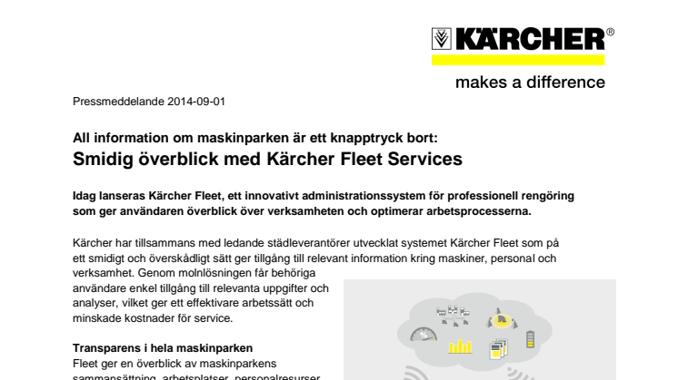 All information om maskinparken är ett knapptryck bort: Smidig överblick med Kärcher Fleet Services