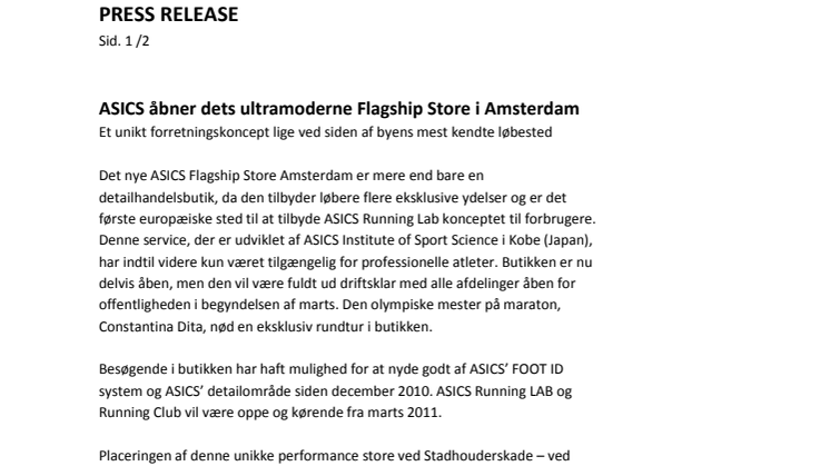 ASICS åbner dets ultramoderne Flagship Store i Amsterdam