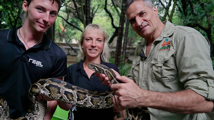 ​Anna Andbjer Persson, verksamhetsansvarig programutveckling ​Lärande i Sverige/Realgymnasiet, på Kinyonga Reptile Centre.