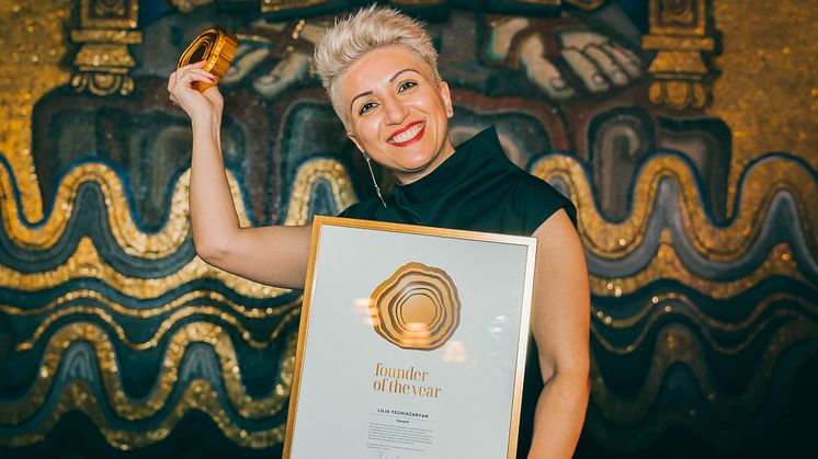 Lilia Yeghiazaryan, founder of Dexatel received the Growth Rings in Gold for the global award Founder of the Year category Medium Sized Companies at the Founders´ Awards Gala held at Stockholm City Hall on September 22.
