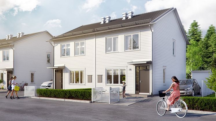 ​Brf Grönskan i Bredvik kommer att bestå av 24 välplanerade par- och radhus på 105 kvadratmeter.