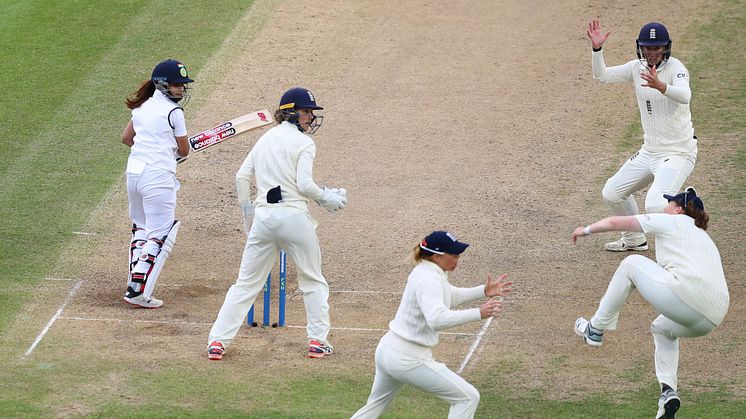 England tried to force wickets but India held on. Photo: Getty Images