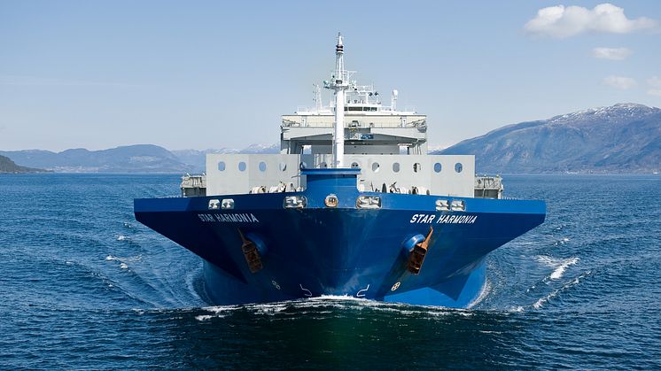 Marlink’s Sealink VSAT Premium for Grieg Star's entire General Cargo Open Hatch fleet of 33 vessels. Star Harmonia pictured. Credit: Grieg Star