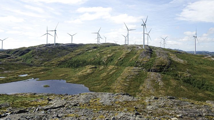 Aneo overtar fullserviceansvaret for Roan vindpark, og planlegger for ytterligere fullserviceansvar ved flere vindparker i løpet av 2024/2025. Bilde av Roan vindpark i Åfjord kommune. Foto: Aneo.