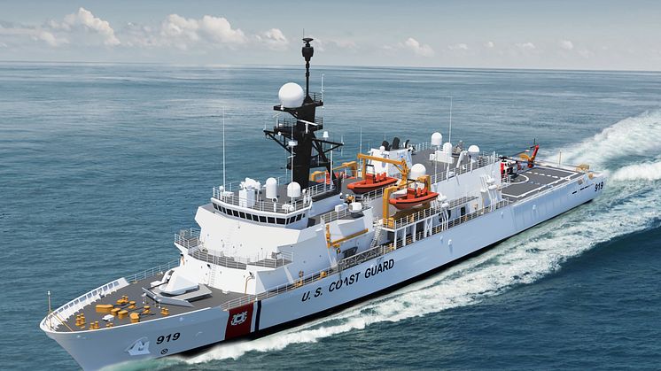 The latest USCG Offshore Patrol Cutter will be supplied with Kongsberg Maritime’s Promas propulsion system
