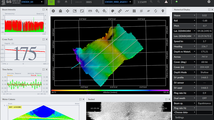 The new EM 304 MKII echo sounder from KONGSBERG boasts long range precision with a wide swath 