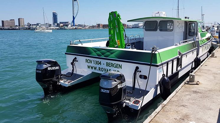 Image - Fischer Panda UK - The 13m ROV1304 ROV inspection and survey boat designed by Fareham-based BW SeaCat for Norwegian company Rov AS, pictured at Seawork International 2018
