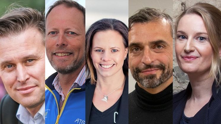 Nya i styrelsen: Torbjörn Karlsson IST, Örjan Johansson, Atea ny ordförande, Sara Zetterberg, Haldor, Hernán Ruiz, Schoolsoft och Anna Kraft, Studi