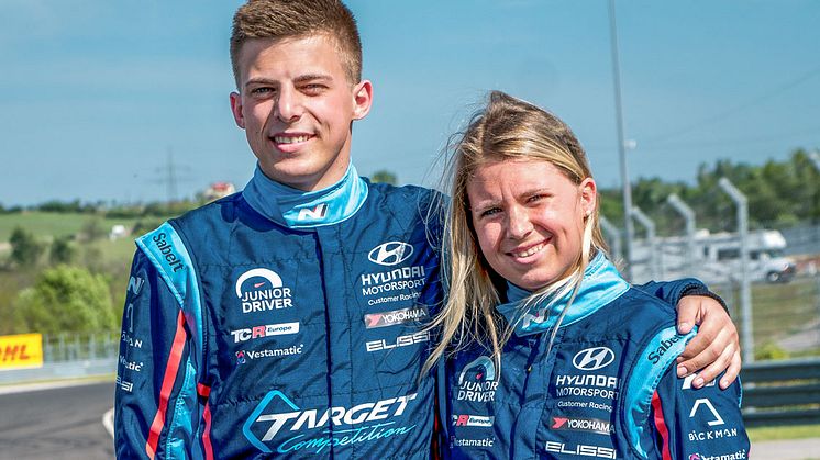 Racing siblings Andreas and Jessica Backman compete with team Target Competition in 2019.