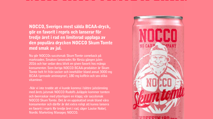 Keep Calm: NOCCO Skum Tomte is back!