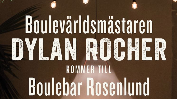 Regerande boulevärldsmästaren Dylan Rocher till Boulebar Göteborg