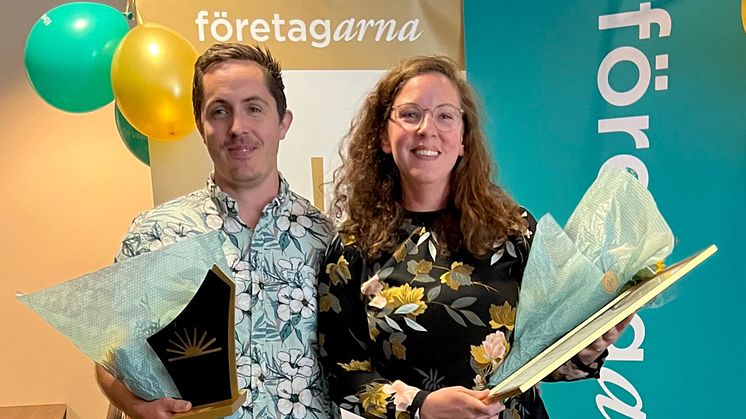 Marcus och Maria Segers på Segers mat blev Årets Unga Företagare i Skåne 2022