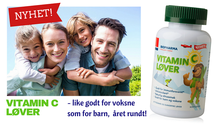 NYHET! VITAMIN C-LØVER - like godt for voksne som for barn, året rundt