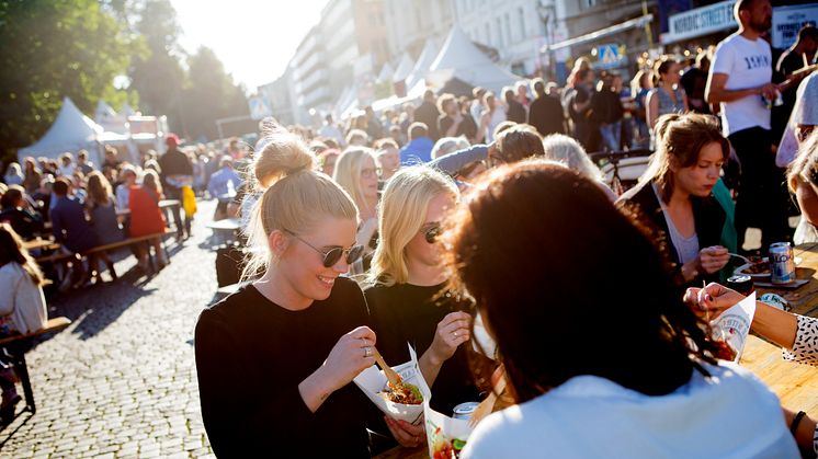 Mattorget på Gustav Adolfs torg under Malmöfestivalen. Foto: Sanna Dolck