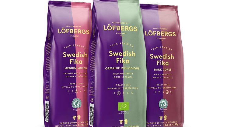 In Canada, Löfbergs will launch three varieties of Swedish Fika: Medium Roast, Organic and Dark Roast. 