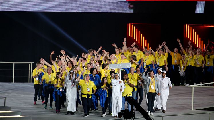 The Swedish team at Special Olympics World Games in Abu Dhabi, 2019.