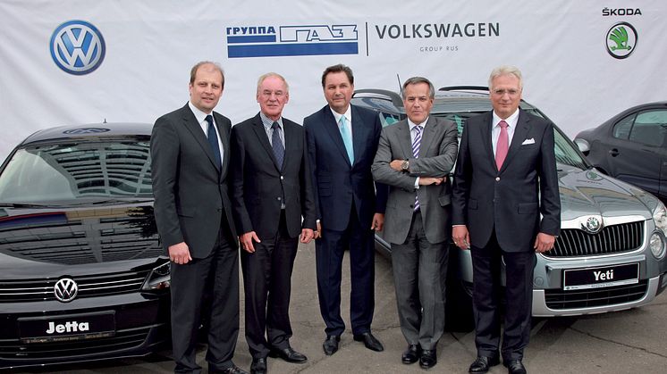 Volkswagen och tecknar avtal om tillverkning i Ryssland