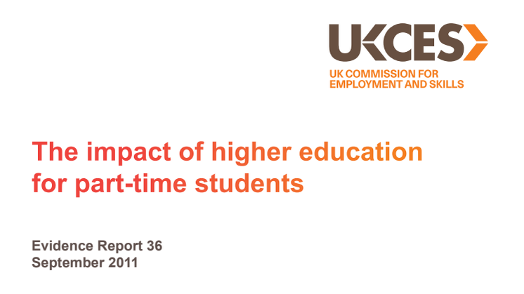 New report shows benefits of part-time university study 19 September 2011