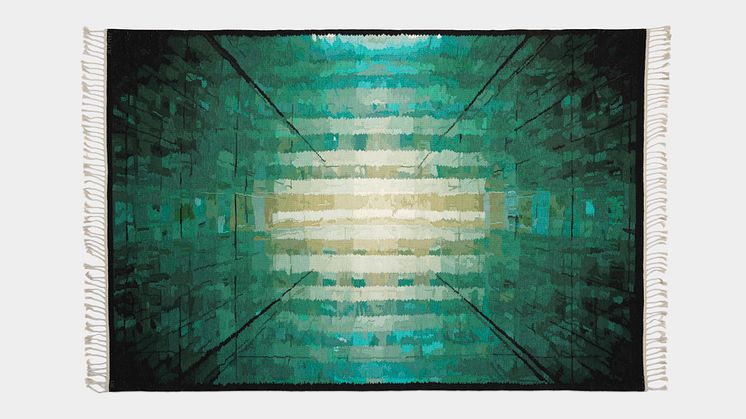 Olafur Eliasson, The Green Glass Carpet, handwoven wool on a linen warp 200 x 300 cm. Estimate: £20,000-30,000.