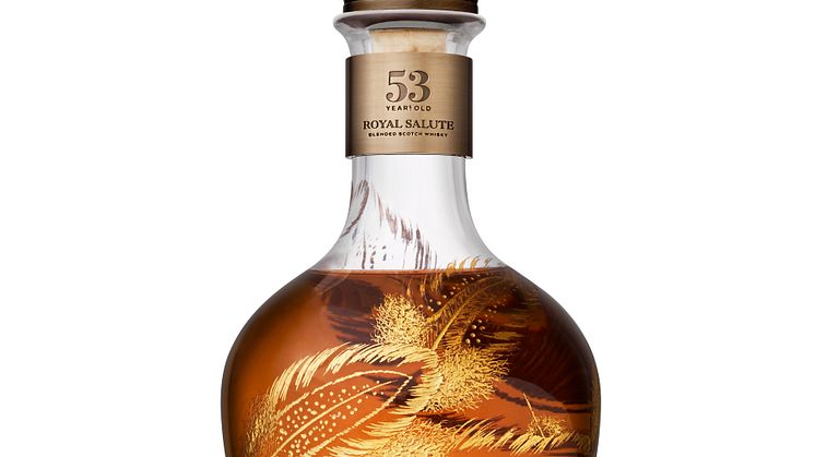 This 53-year-old blended scotch whisky alludes to the year 1953_ the same year that Queen Elizabeth II was coronated and Royal Salute was established
