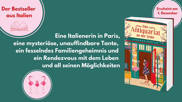 Bestseller aus Italien, Schauplatz Paris: »Das Antiquariat an der Seine«  ist ein Rendezvous mit dem Leben und all seinen Möglichkeiten