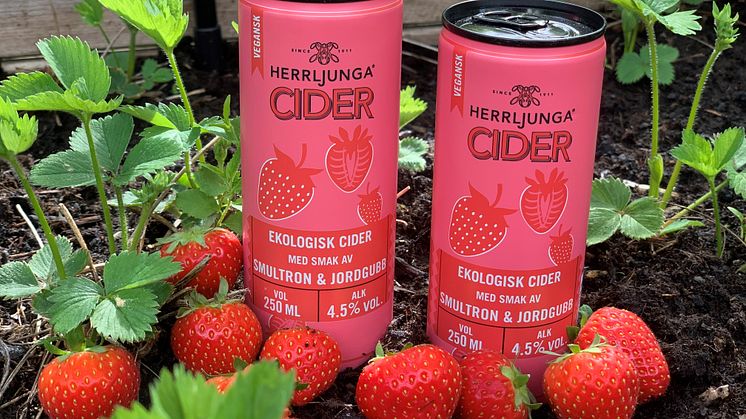 Herrljunga Cider Smultron & Jordgubb –  En söt cider med smak av sommar!