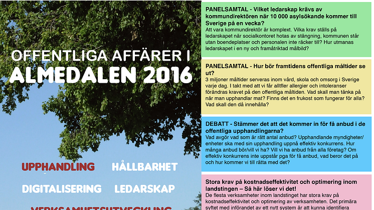 EN GLIMT AV PROGRAMMET I ALMEDALEN