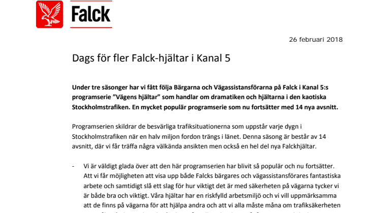 Dags för fler Falck-hjältar i Kanal 5