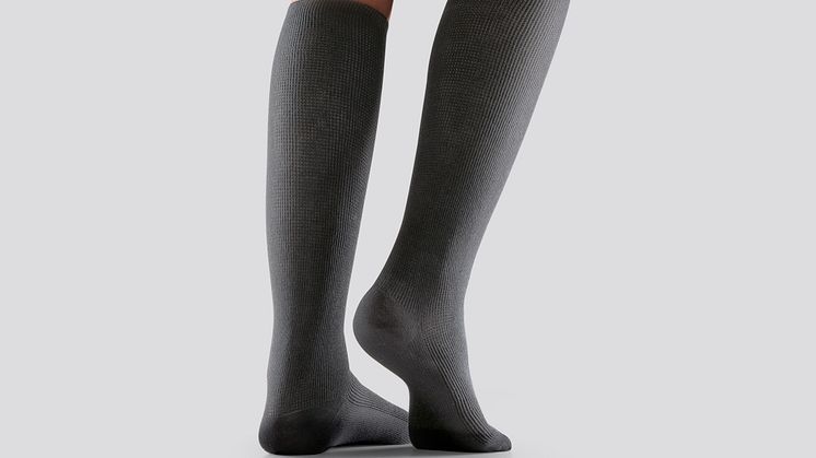 Mabs Compression Socks Cotton Knee Grey