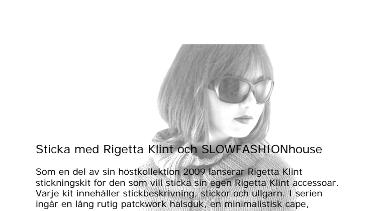 Knit your own Rigetta Klint