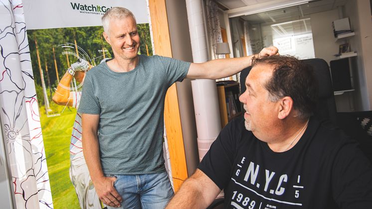 Nicklas Boström, vd och Patric Hörnsten Nilsson, grundare av Watchitgolf i Örnsköldsvik.