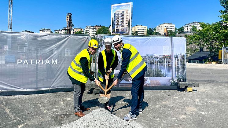 Tv: Erik Carmestedt MVB, Ylva Rosvall Varg Arkitekter, Andreas Holmberg Patriam.