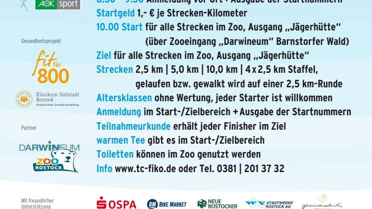 Vorbei an Robben und Wildhunden:  5. Rostocker Winterlauf führt das erste Mal durch den Zoo (24. Februar)