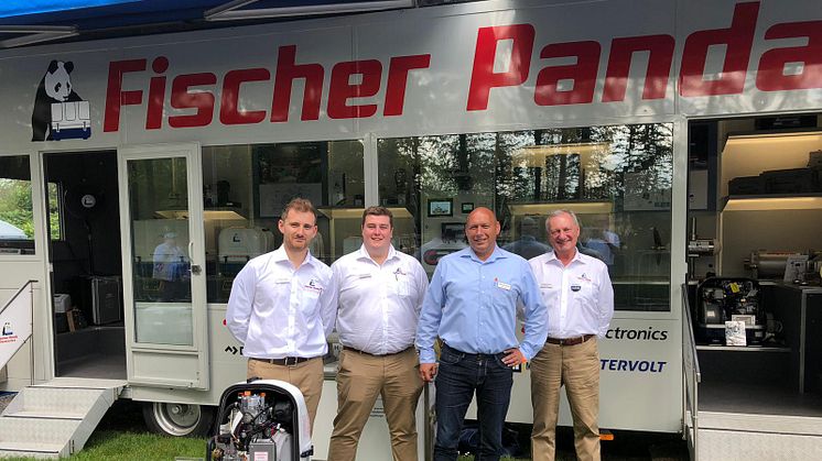 The Fischer Panda UK team at Crick Boat Show