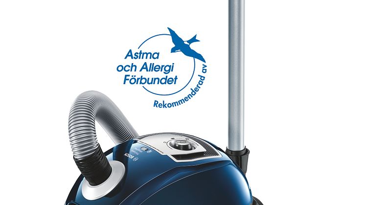 Bosch dammsugarserie ProFamily får Astma- och Allergiförbundets rekommendation