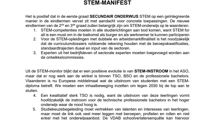 Vlaamse werkgevers willen investeren in STEM-opleidingen