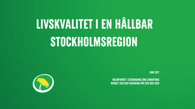 Miljöpartiet  vill att Stockholms läns landsting tar ledartröjan i klimatarbetet