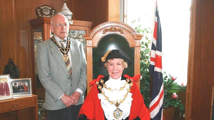The new Mayor of Bury, Cllr Dorothy Gunther, and her husband and mayor’s consort Michael Gunther.