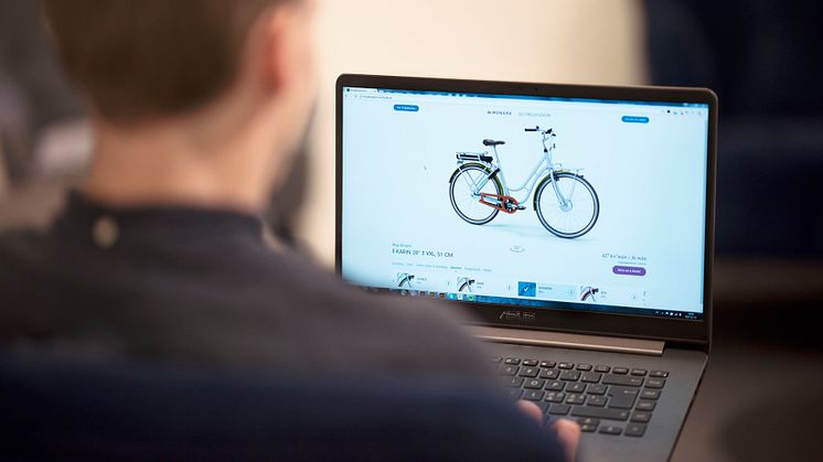 Unikt med nya Elcykelstudion är att köparen i realtid ser månadskostnaden medan hen designar sin elcykel online.
