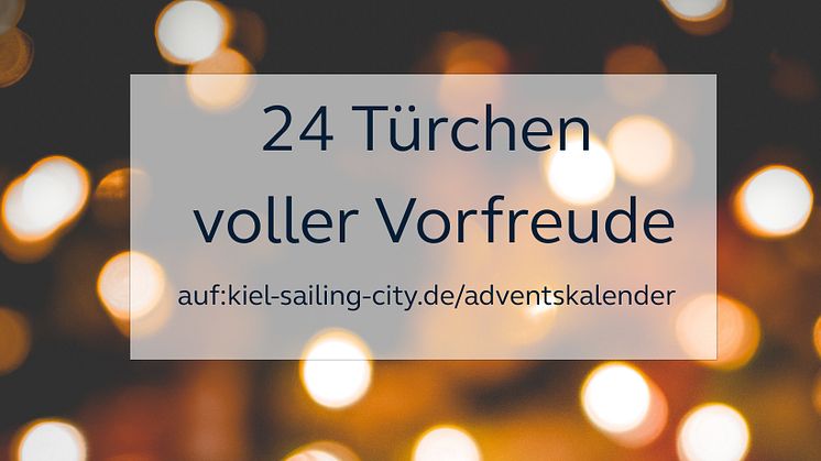 Adventskalender mit dem Motiv vom Kieler Weihnachtsdorf 